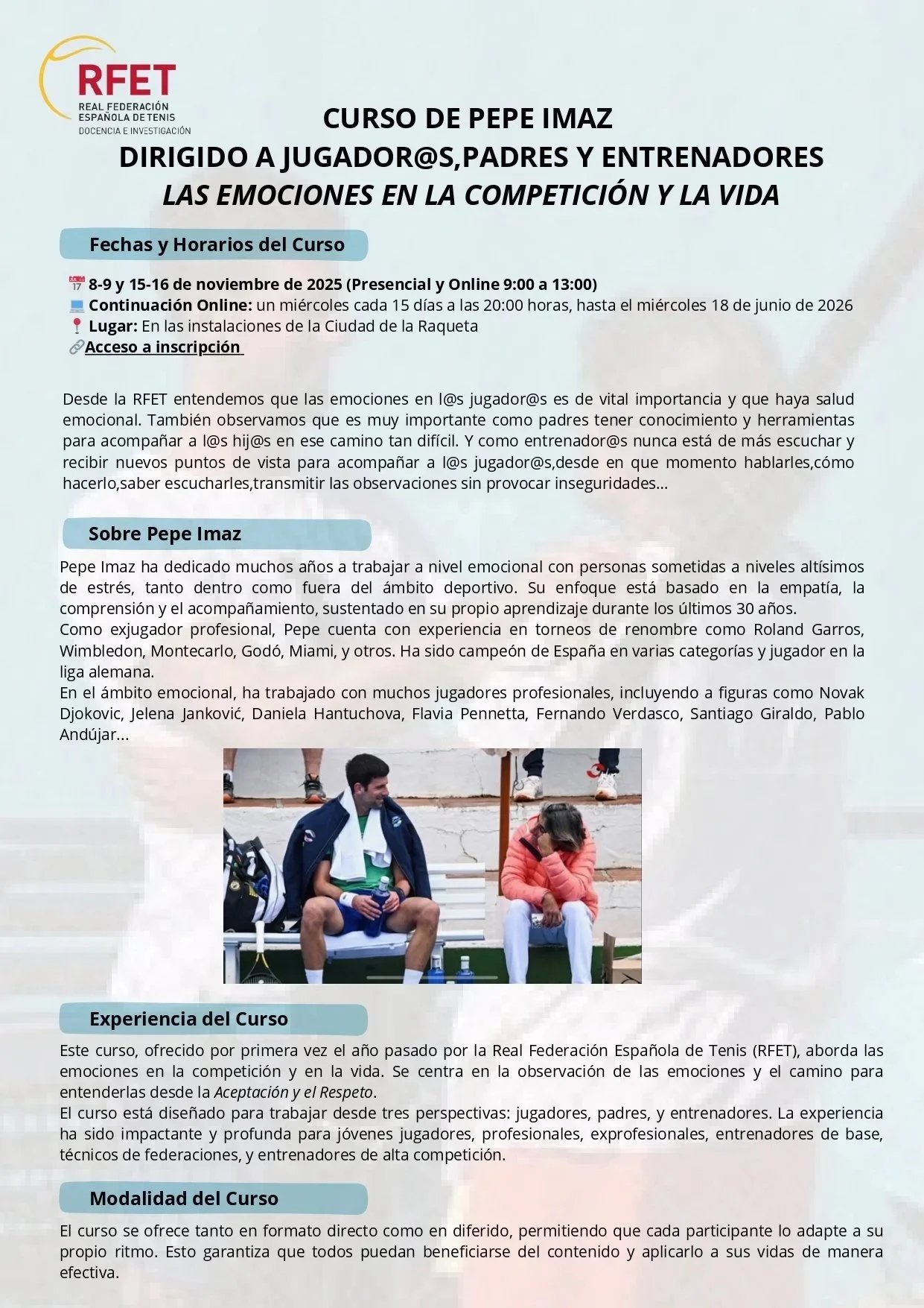 Cartel del curso Un año de crecimiento